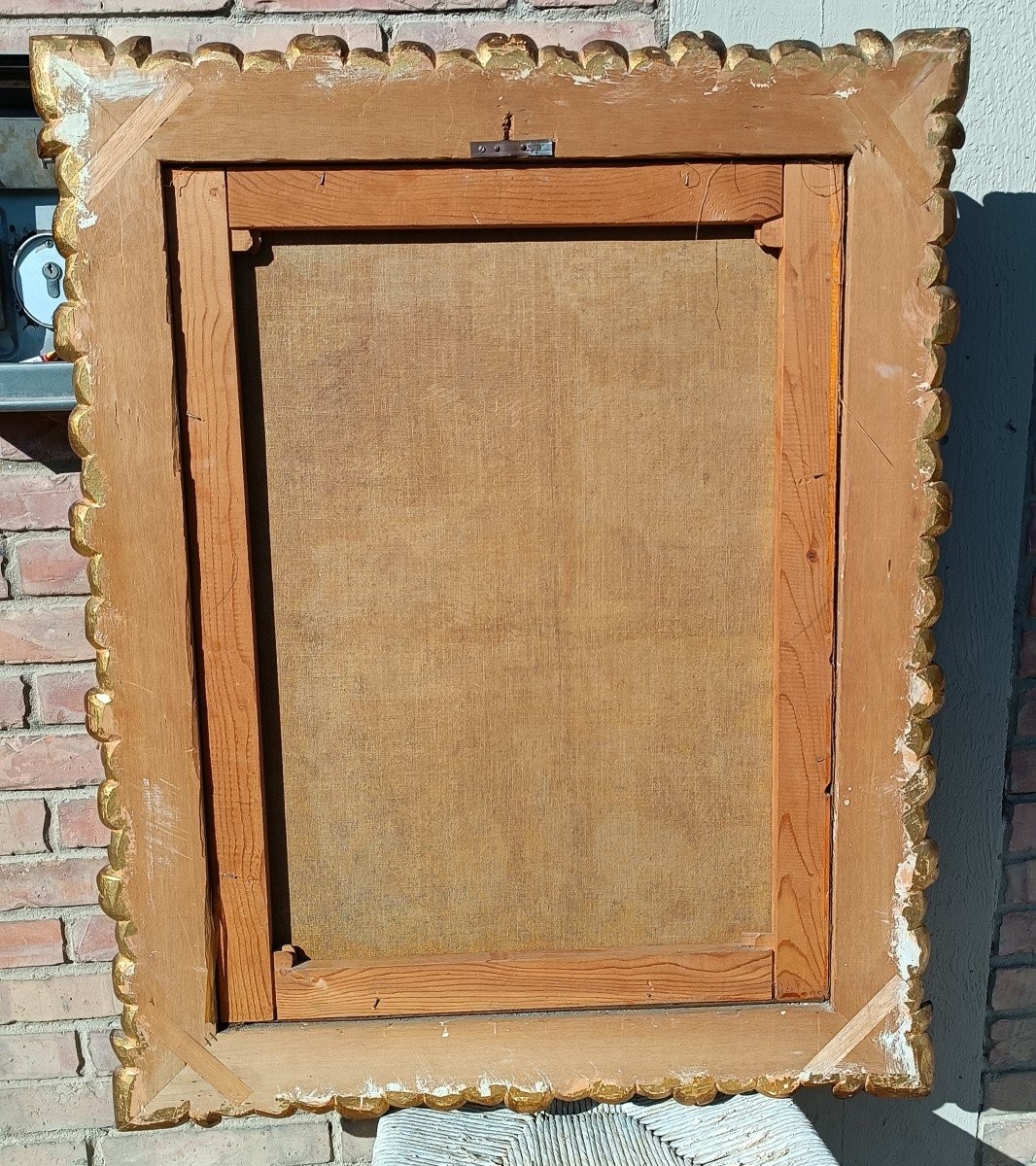 Antico dipinto olio su tela - Sacra Famiglia -Scuola italiana XVIII SECOLO-photo-7