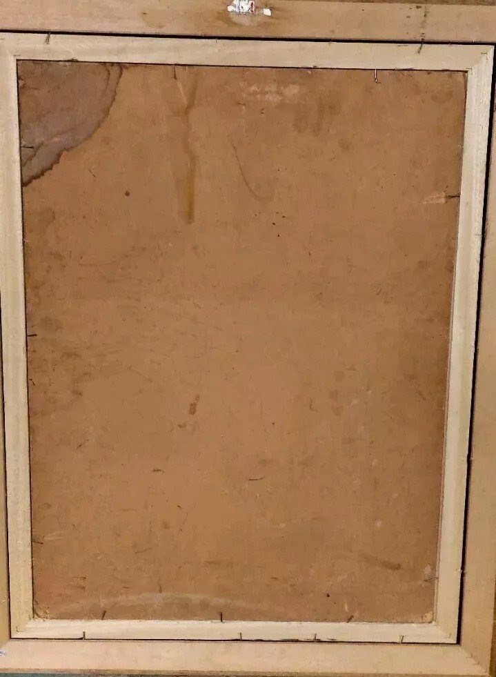 Dipinto olio su cartone primo ventennio del xx secolo-nudo femminile-photo-6
