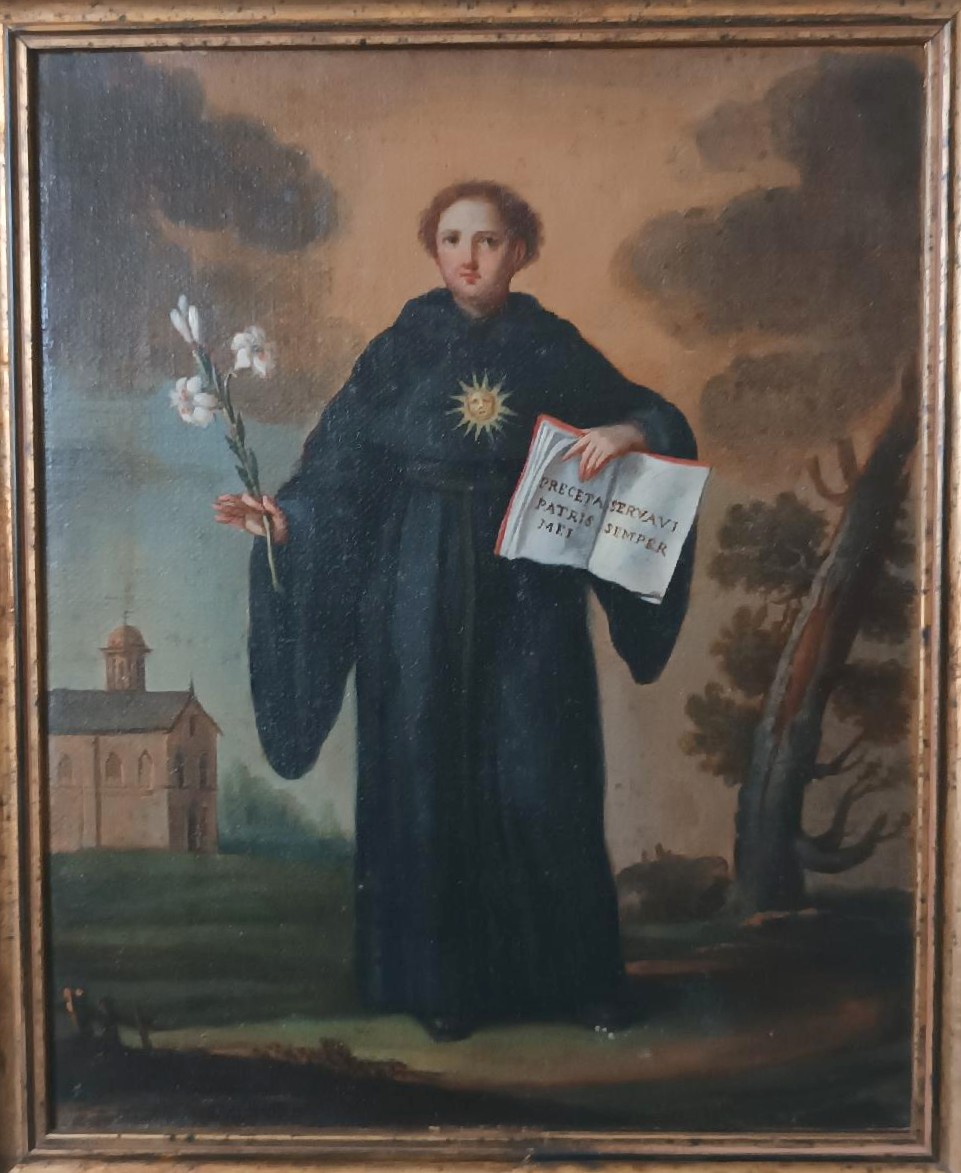 Antico dipinto olio su tela- XVIII secolo -SAN NICOLA DA TOLENTINO-photo-3