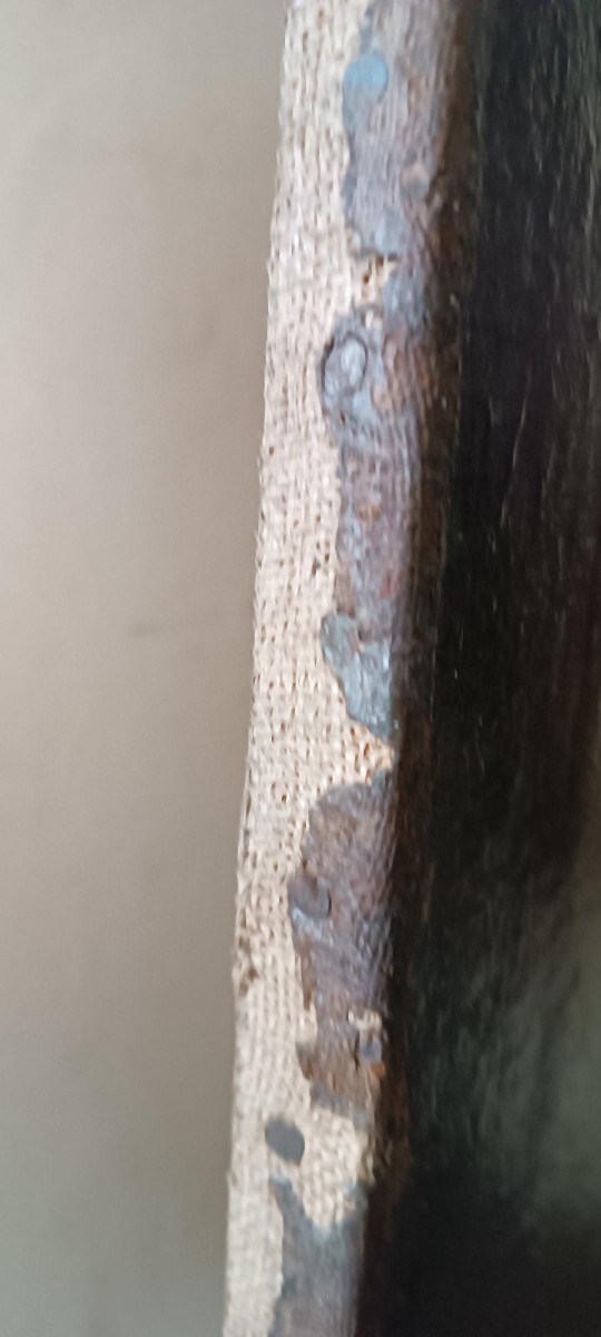 Antico dipinto -olio su tela-crocifissione-scuola italiana XVIII secolo-photo-6