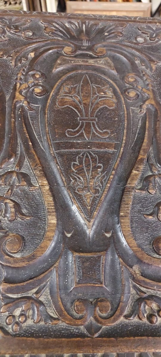 PICCOLA CASSA LEGNO  FINEMENTE INTAGLIATA STILE RINASCIMENTO XIX SECOLO TOSCANA-photo-3