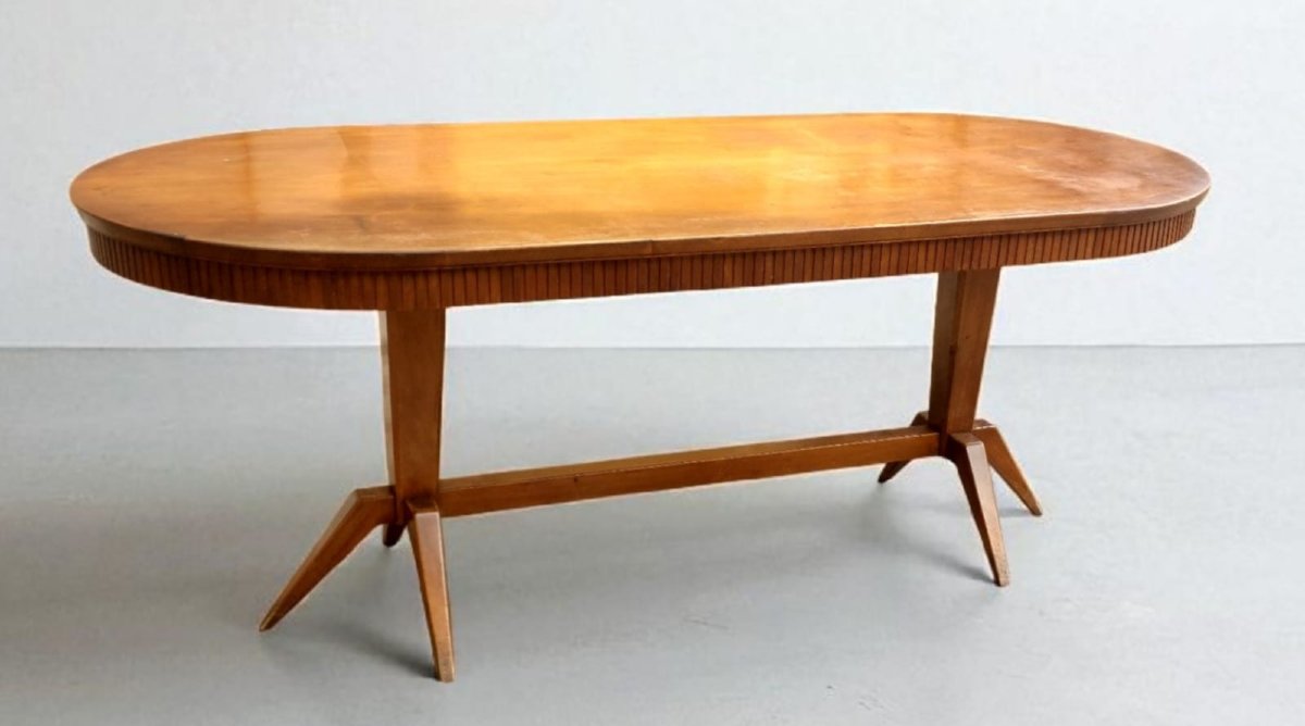 Grande tavolo metà secolo 900   design Italiano 200 cm-photo-8