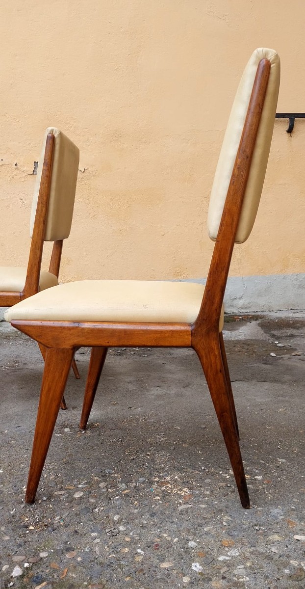 6 SEDIE LEGNO DESIGN ITALIANO  MILD CENTURY CARLO DE CARLI-photo-2