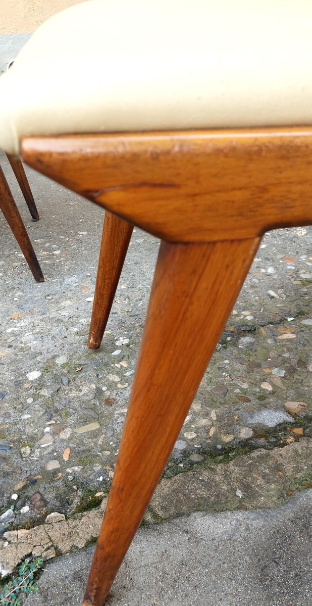 6 SEDIE LEGNO DESIGN ITALIANO  MILD CENTURY CARLO DE CARLI-photo-4