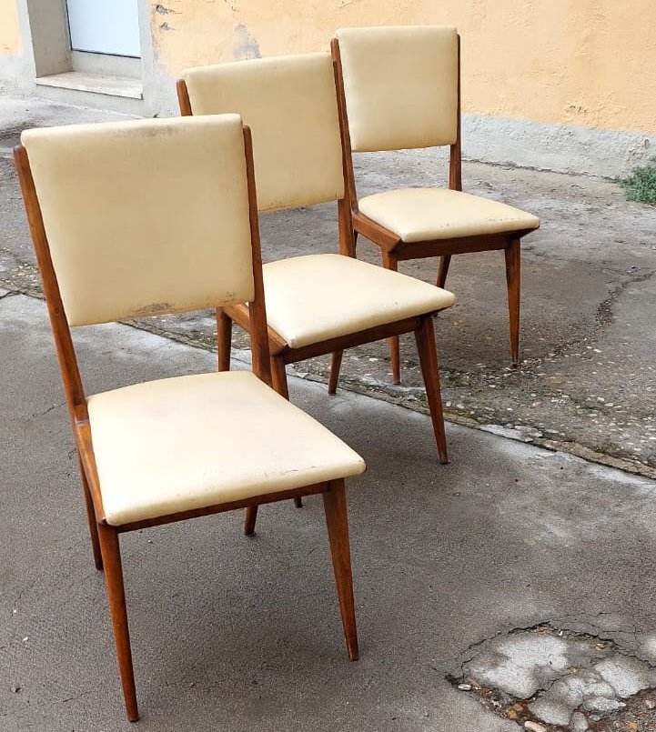 6 SEDIE LEGNO DESIGN ITALIANO  MILD CENTURY CARLO DE CARLI-photo-2