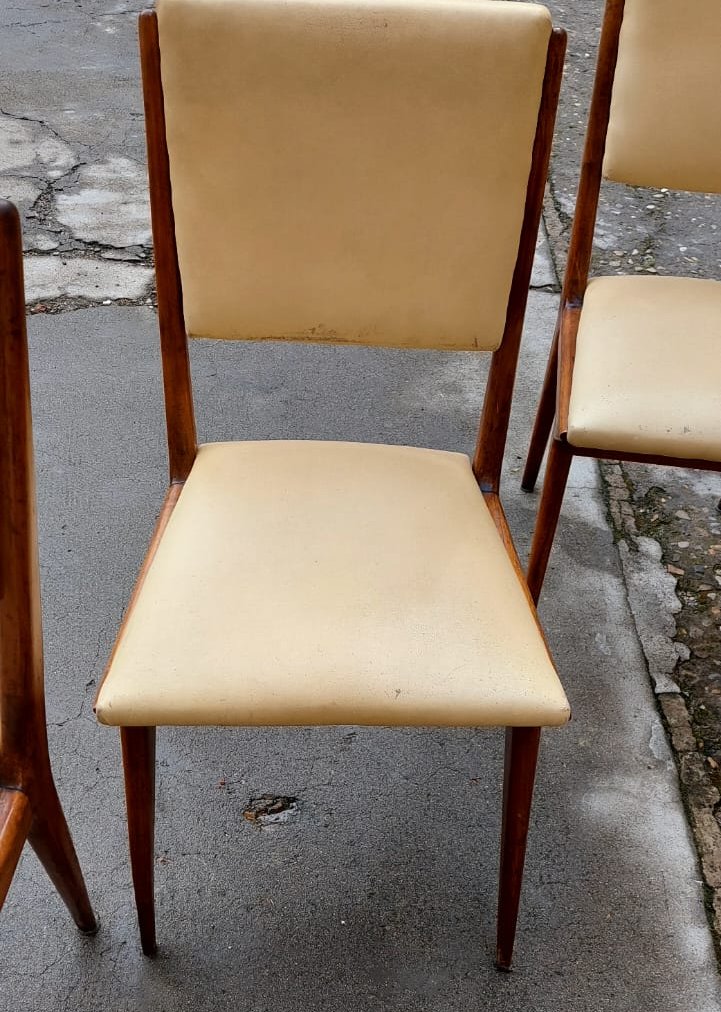 6 SEDIE LEGNO DESIGN ITALIANO  MILD CENTURY CARLO DE CARLI-photo-4