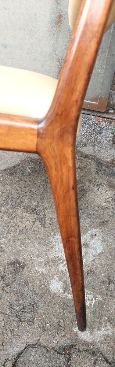 6 SEDIE LEGNO DESIGN ITALIANO  MILD CENTURY CARLO DE CARLI-photo-5