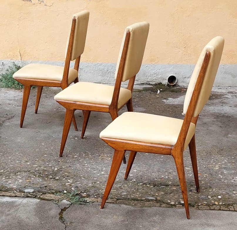 6 SEDIE LEGNO DESIGN ITALIANO  MILD CENTURY CARLO DE CARLI-photo-7