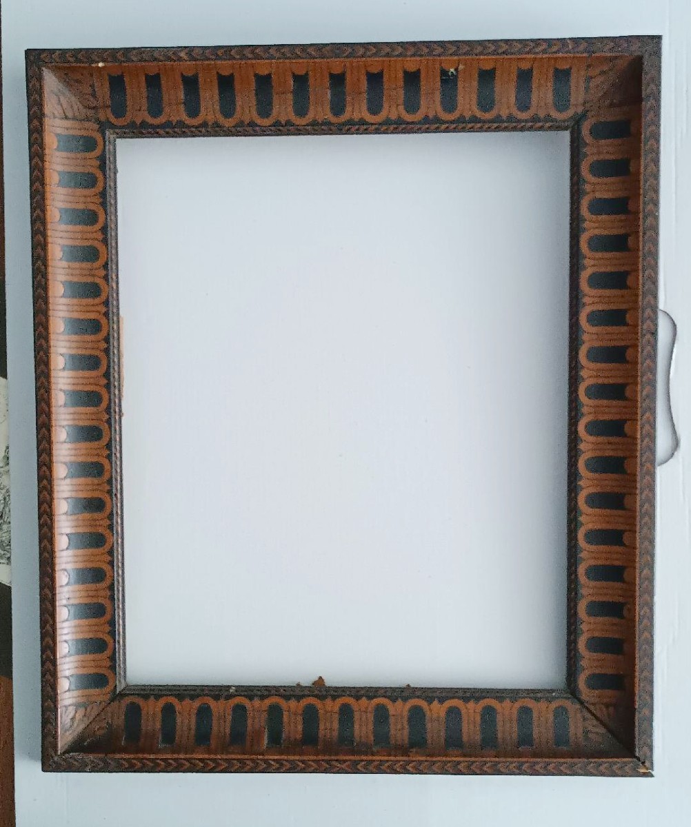 Cornice intarsiata in varie essenze fine 700 -photo-2