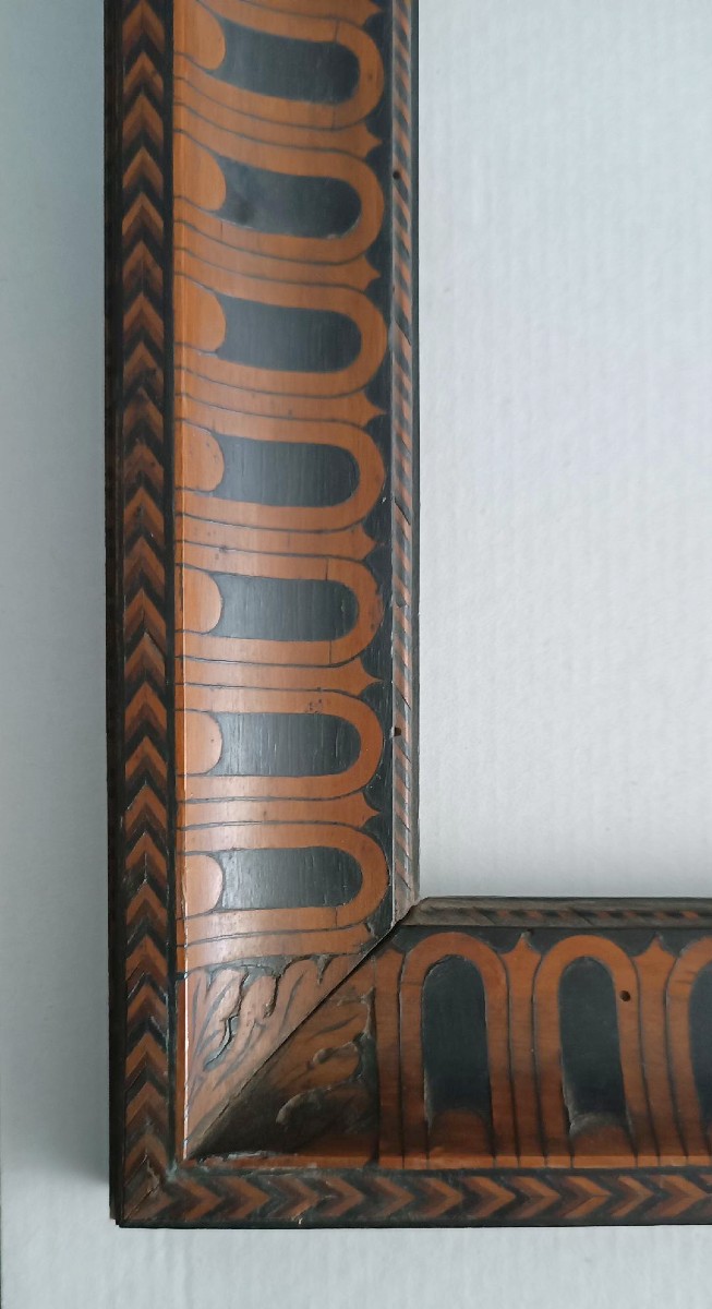 Cornice intarsiata in varie essenze fine 700 -photo-3