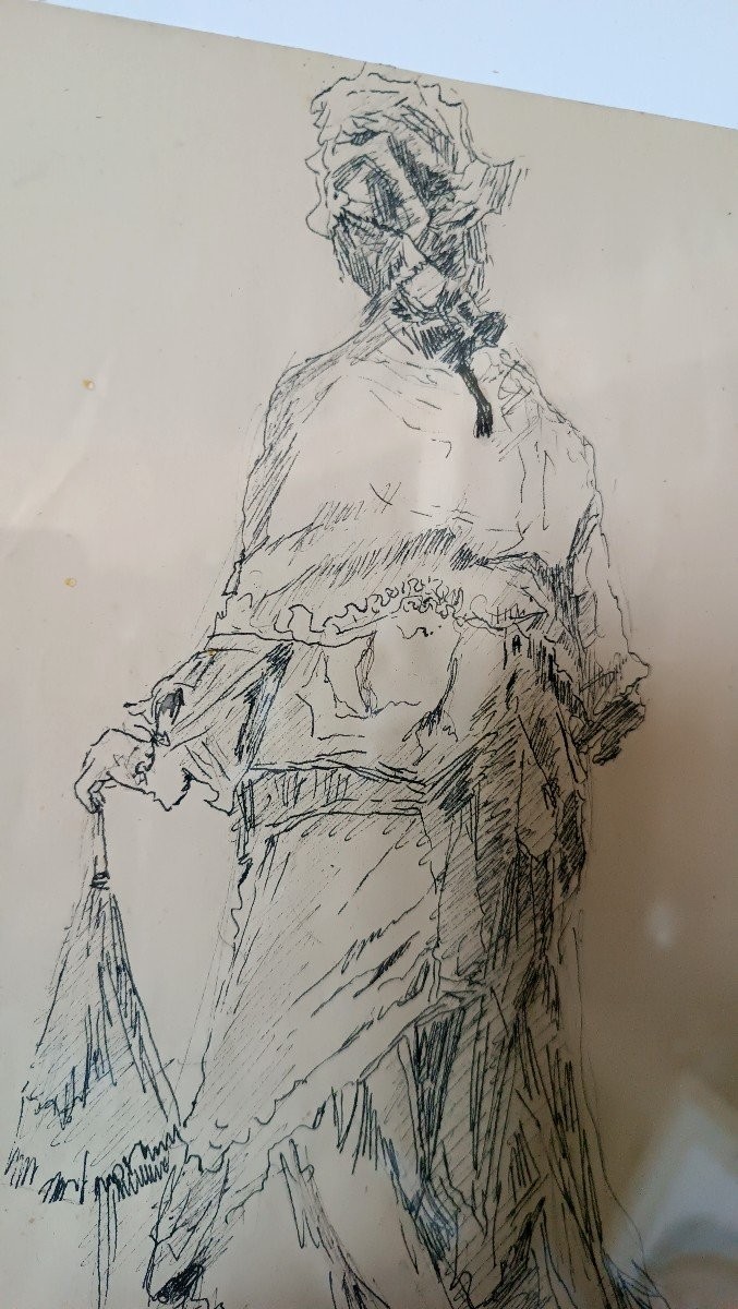 Dipinto china su carta PIO JORIS (Roma, 8 giugno 1843 – Roma, 6 marzo 1921)-photo-2