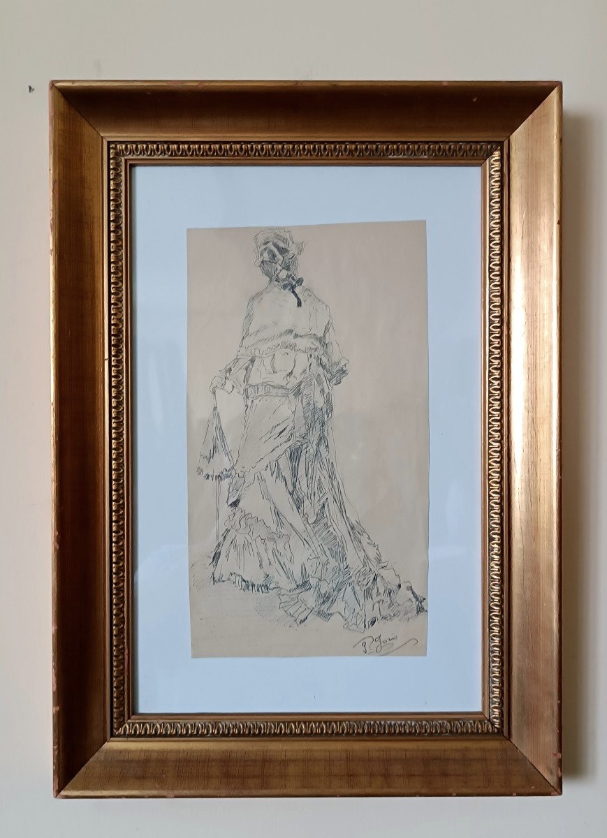 Dipinto china su carta PIO JORIS (Roma, 8 giugno 1843 – Roma, 6 marzo 1921)