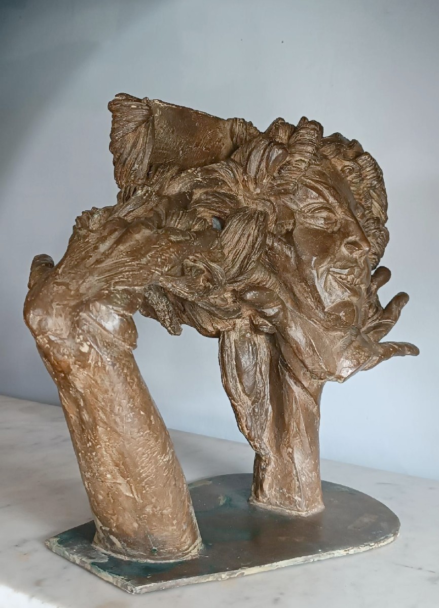 Scultura in bronzo CESARE RONCHI ( IMOLA 1936-2024)-photo-3