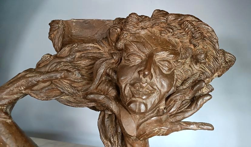 Scultura in bronzo CESARE RONCHI ( IMOLA 1936-2024)-photo-4