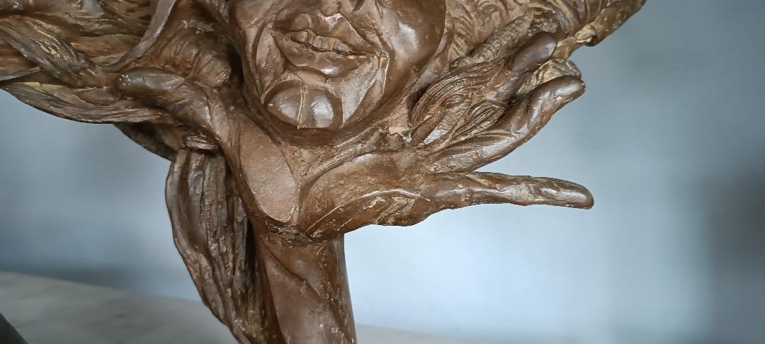 Scultura in bronzo CESARE RONCHI ( IMOLA 1936-2024)-photo-1