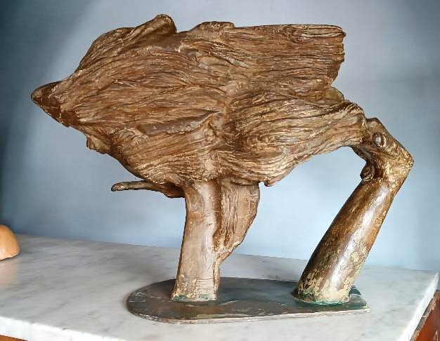 Scultura in bronzo CESARE RONCHI ( IMOLA 1936-2024)-photo-4
