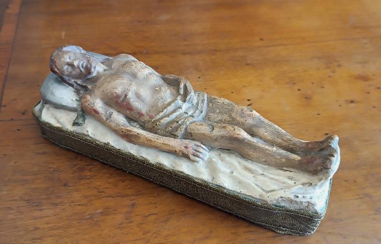 piccola scultura cristo deposto stucco XVIII secolo-photo-2
