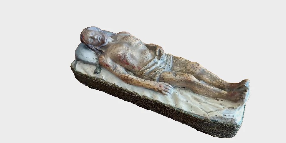 piccola scultura cristo deposto stucco XVIII secolo