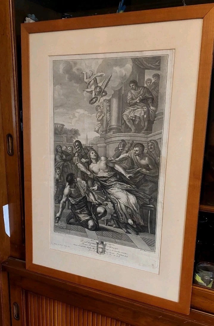 INCISIONE MARTIRIO DI SAN LORENZO CECCHI GIOVANNI BATTISTA 1776-photo-2