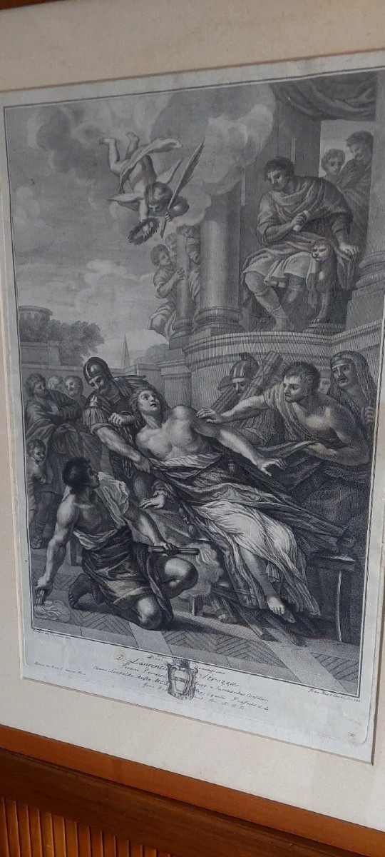 INCISIONE MARTIRIO DI SAN LORENZO CECCHI GIOVANNI BATTISTA 1776-photo-3