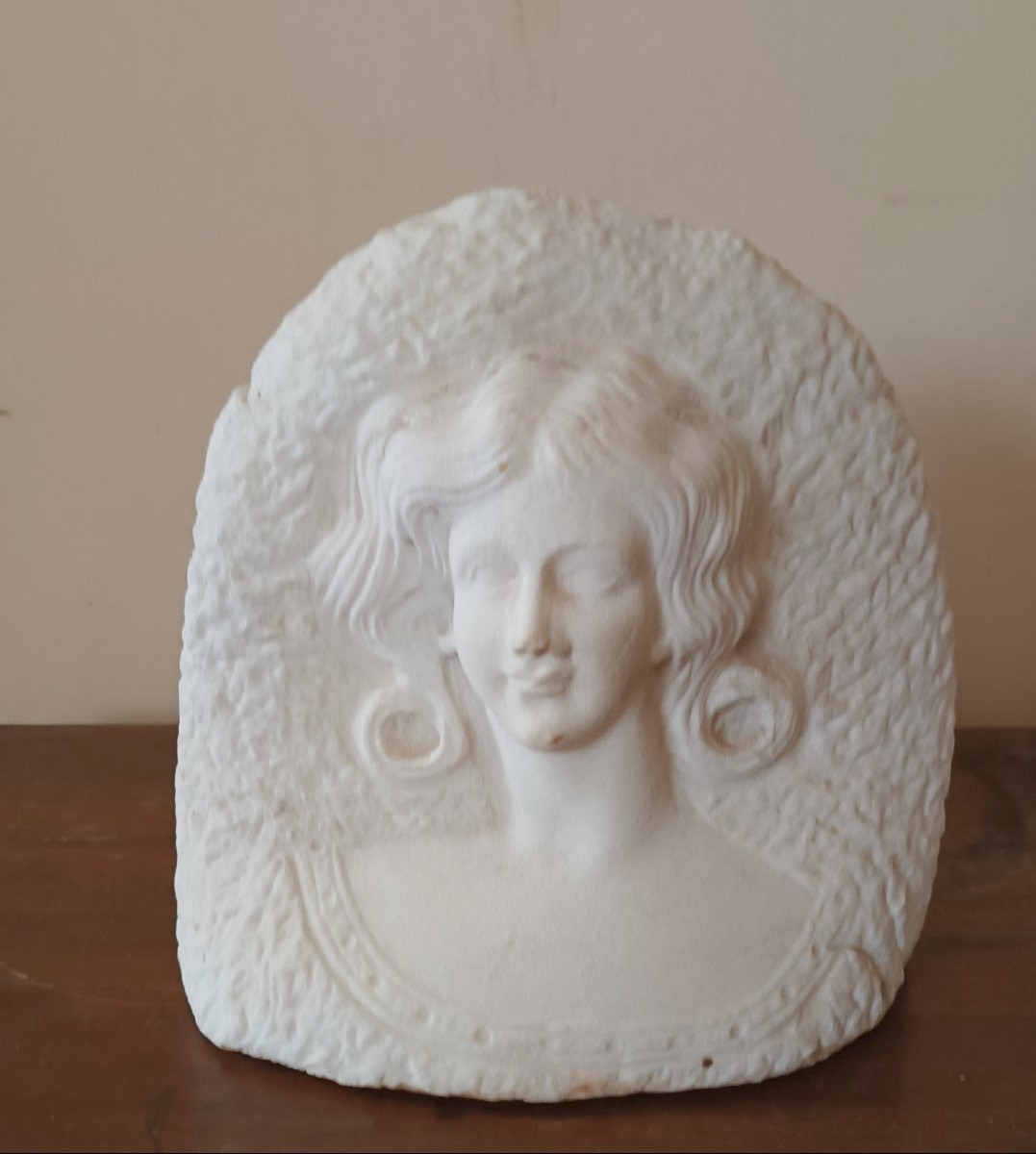 Antica Scultura marmo busto femminile primi 900
