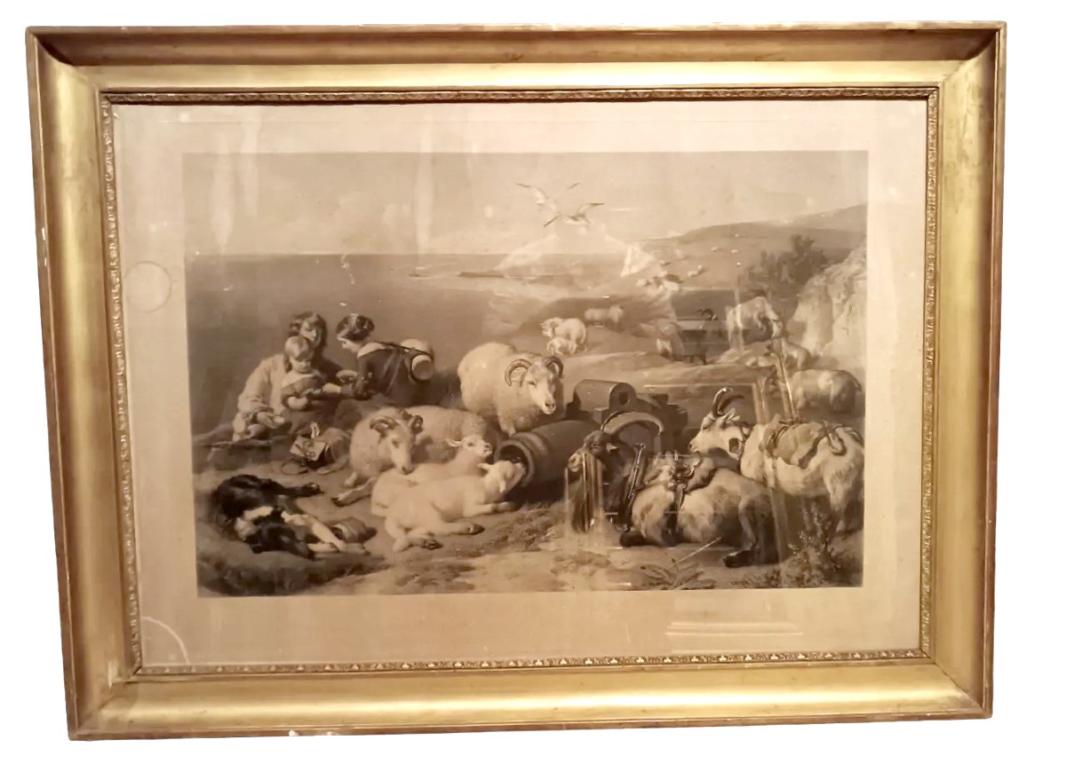 Grande cornice dorata carlo X -Incsione-PRIMA META' XIX SECOLO