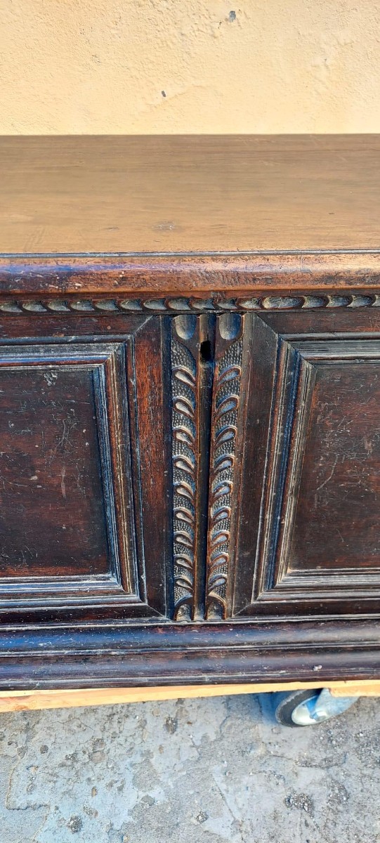 Cassapanca antica Italia XVII secolo-photo-3