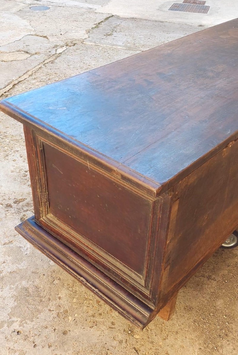 Cassapanca antica Italia XVII secolo-photo-4
