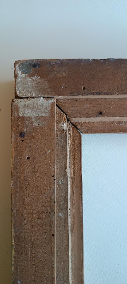 Cornice antica stile Impero primi 800 ,laccata e dorata-photo-3