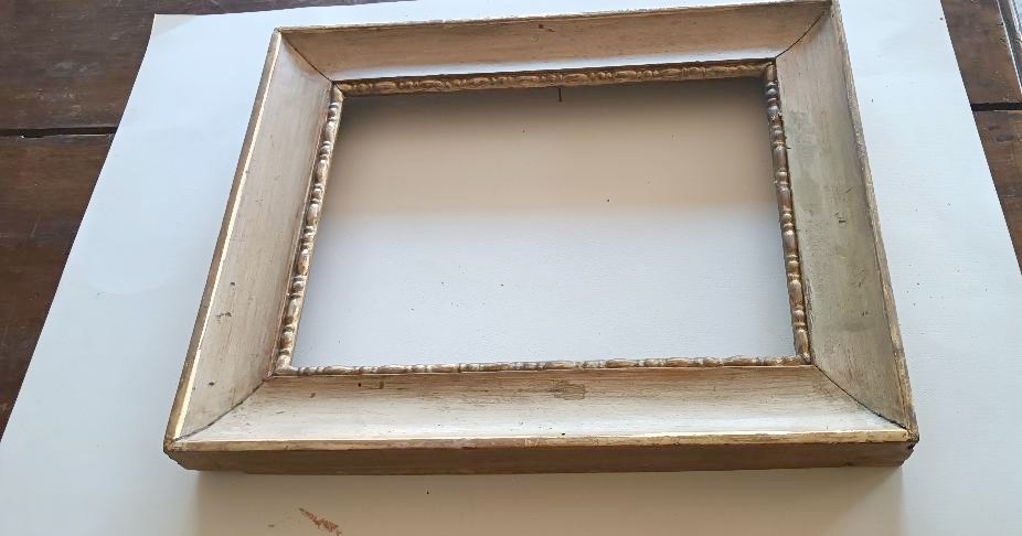 Cornice antica stile Impero primi 800 ,laccata e dorata-photo-1