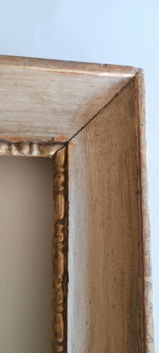 Cornice antica stile Impero primi 800 ,laccata e dorata-photo-2