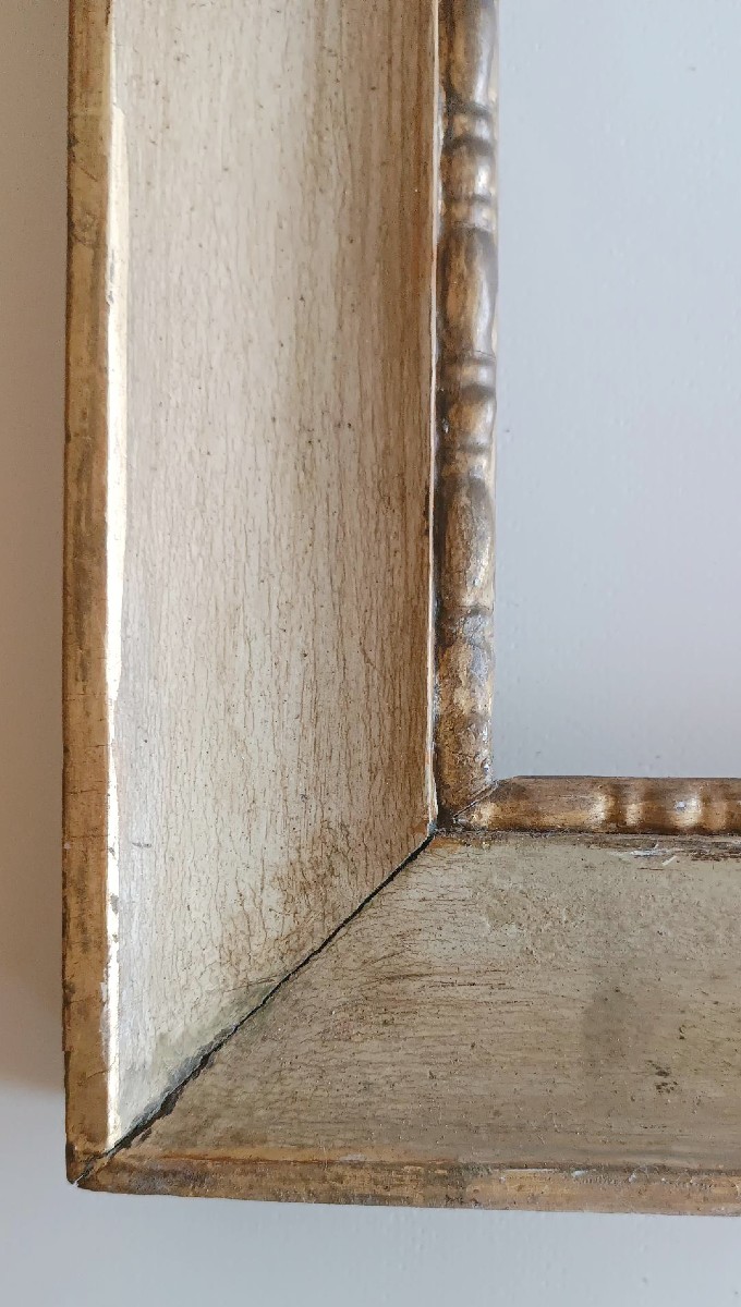 Cornice antica stile Impero primi 800 ,laccata e dorata-photo-3