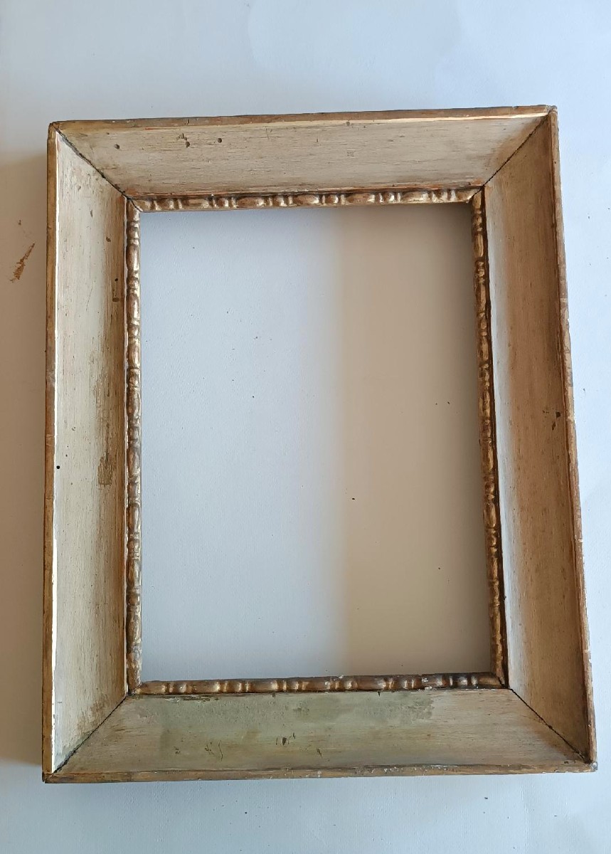 Cornice antica stile Impero primi 800 ,laccata e dorata