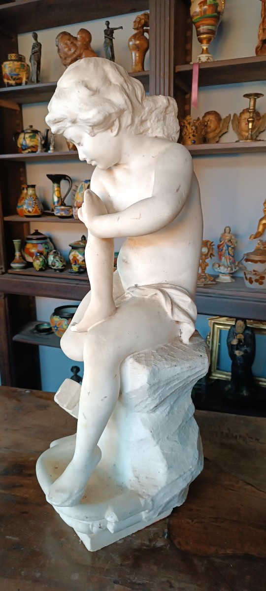 Grande scultura in marmo XIX secolo-photo-3