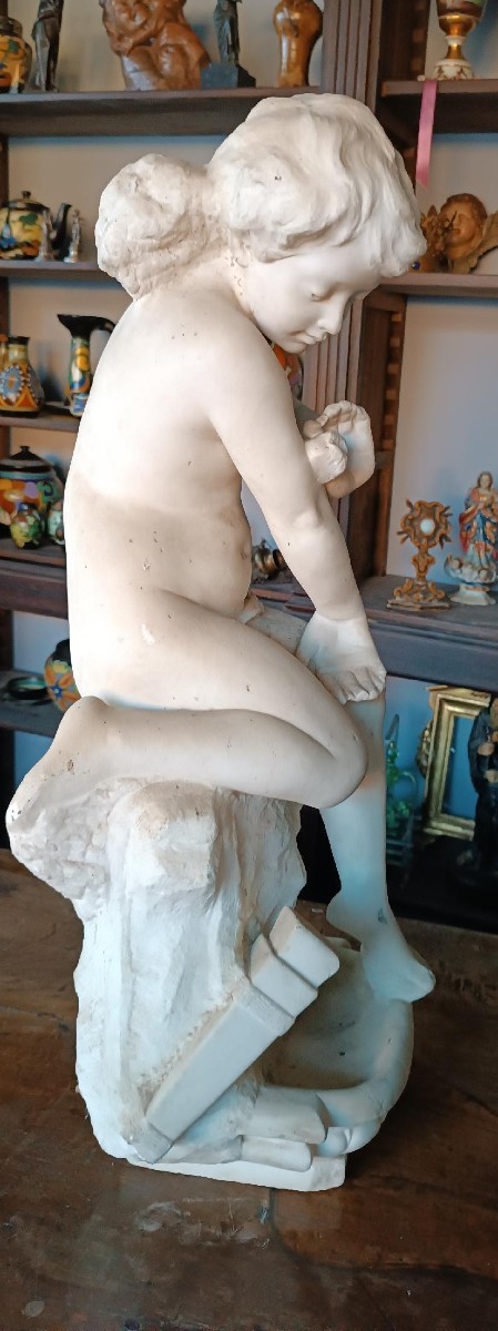 Grande scultura in marmo XIX secolo-photo-4