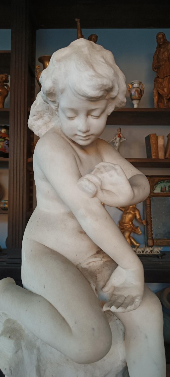 Grande scultura in marmo XIX secolo-photo-1