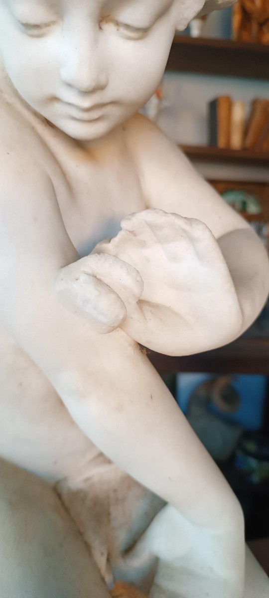 Grande scultura in marmo XIX secolo-photo-5