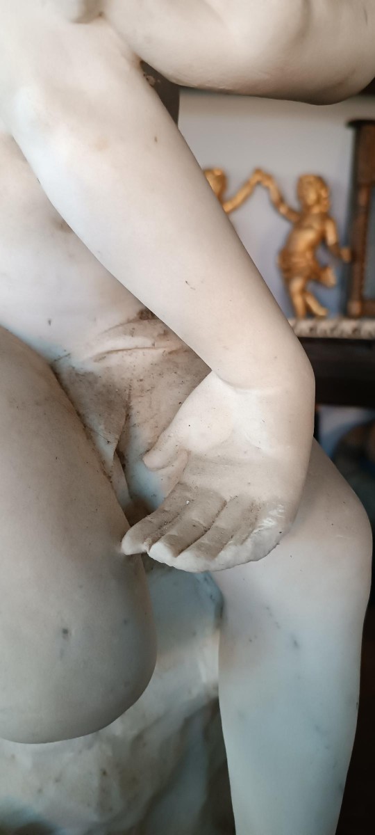 Grande scultura in marmo XIX secolo-photo-6