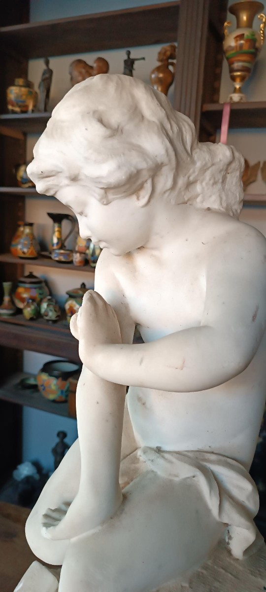 Grande scultura in marmo XIX secolo-photo-7