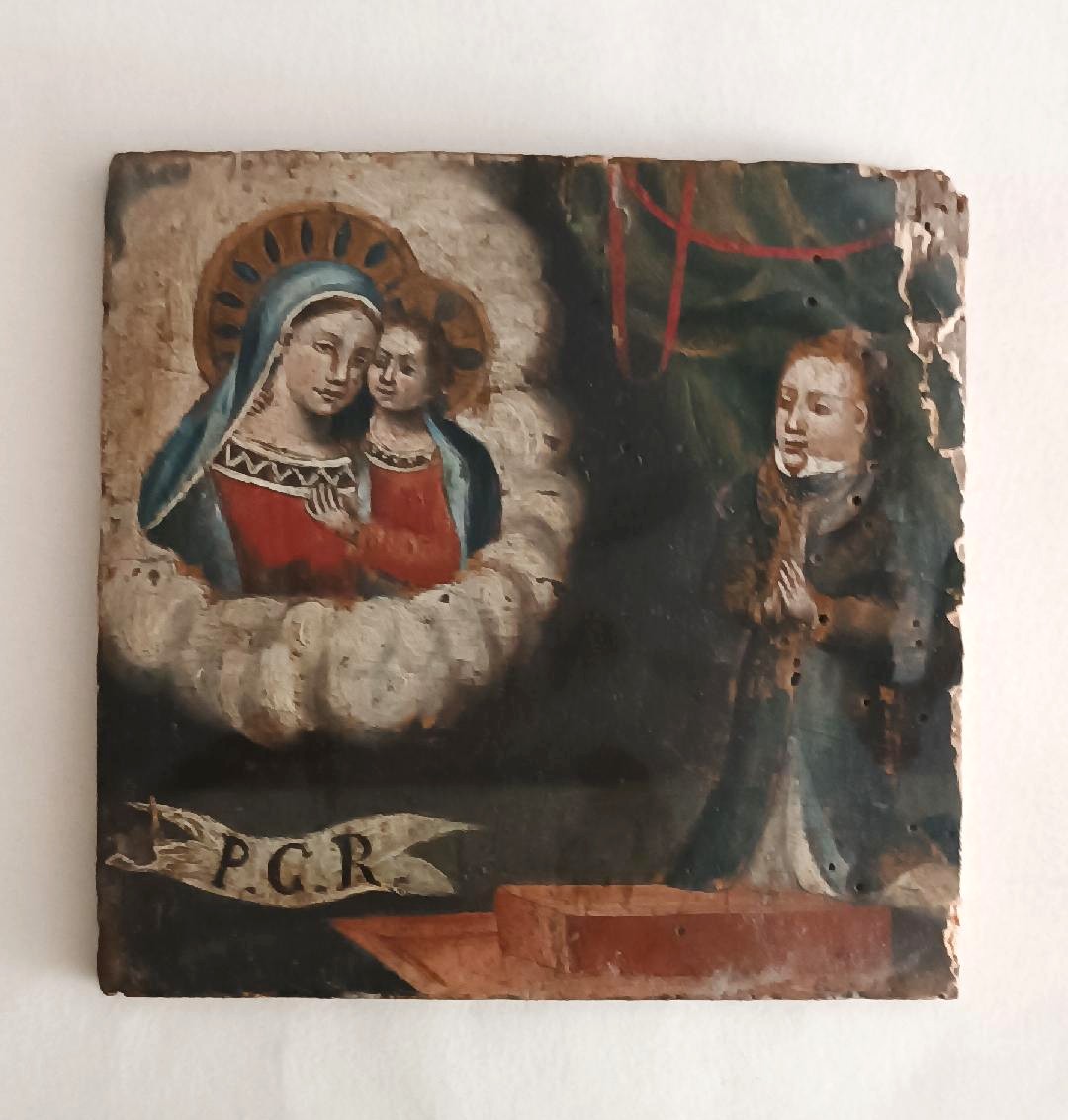 Piccolo dipinto su tavola ,ex voto ,XVIII secolo,scuola italiana0