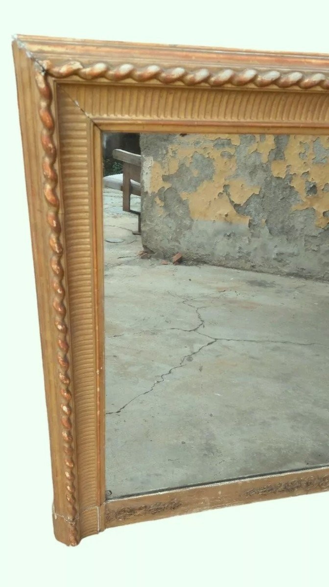Grande Specchiera Carlo X antica Legno Dorata Oro Zecchino Originale-photo-3
