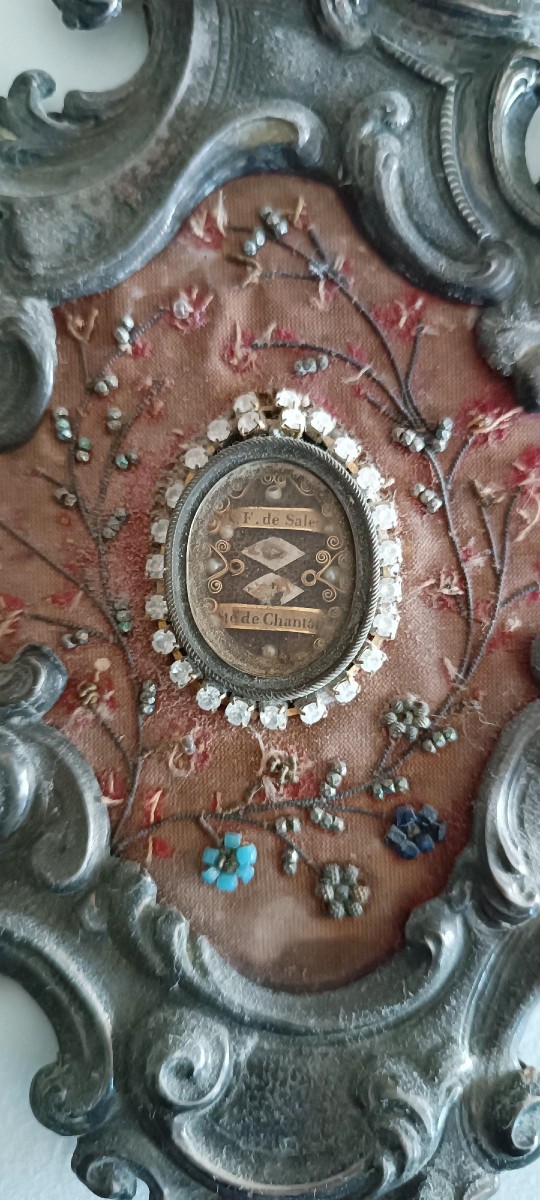 Antico Reliquiario in argento con reliquie 20x17 cm-photo-4