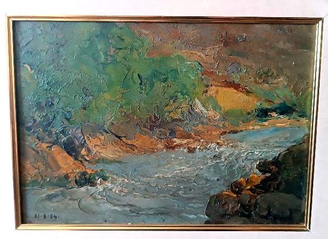 Dipinto olio su cartone datato non firmato fine XIX secolo ,scuola italiana-photo-3