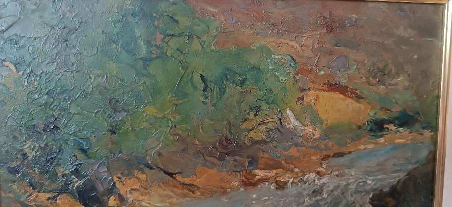 Dipinto olio su cartone datato non firmato fine XIX secolo ,scuola italiana-photo-1