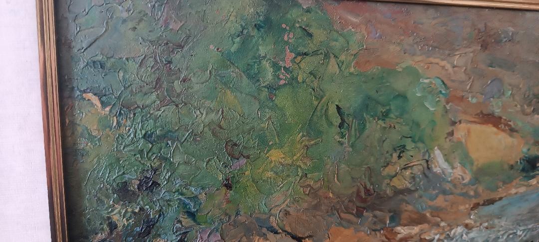 Dipinto olio su cartone datato non firmato fine XIX secolo ,scuola italiana-photo-3