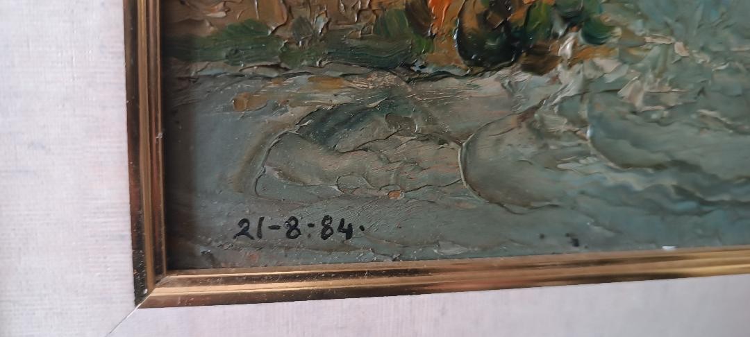 Dipinto olio su cartone datato non firmato fine XIX secolo ,scuola italiana-photo-5