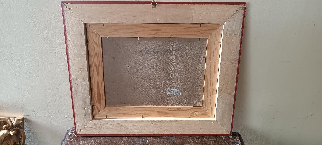 Dipinto olio su cartone datato non firmato fine XIX secolo ,scuola italiana-photo-6