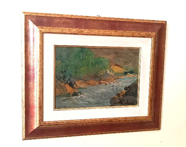 Dipinto olio su cartone datato non firmato fine XIX secolo ,scuola italiana