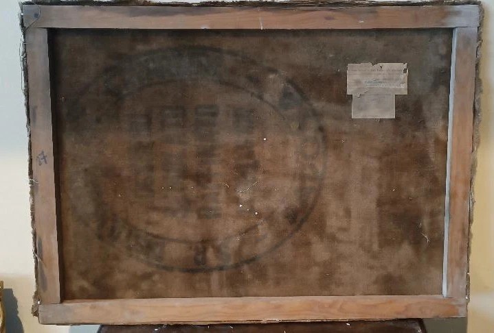 Olio su tela "piazzetta Siracusa" FERRUCCIO FERRI -mostra golfo la spezia 1940-photo-7