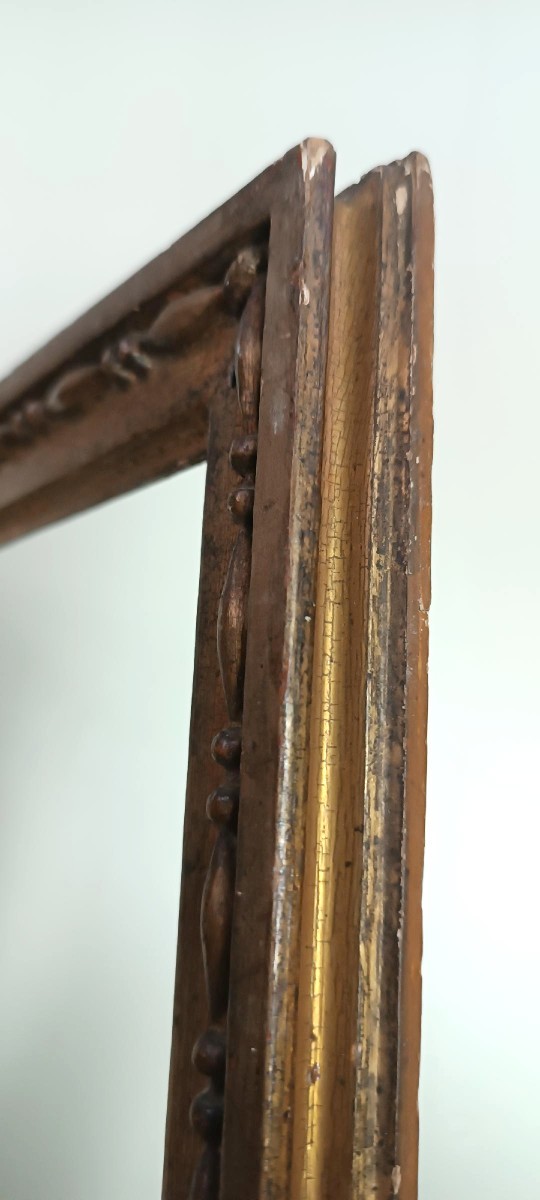 Cornice antica in legno dorato - Luigi XVI Italia del nord-photo-3